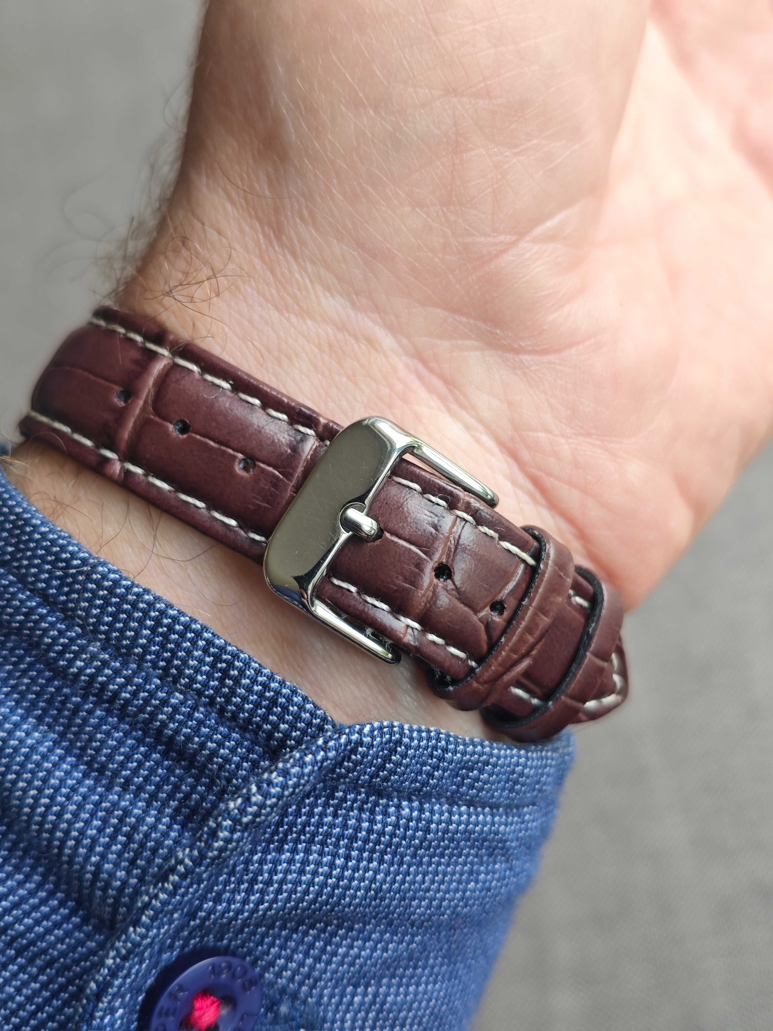 cały stalowy ENICAR mechaniczny zegarek nakręcany SWISS MADE retro