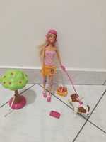 Lalka Barbie z pieskami mattel