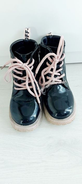 Botki lakierki ocieplane dziewczynka