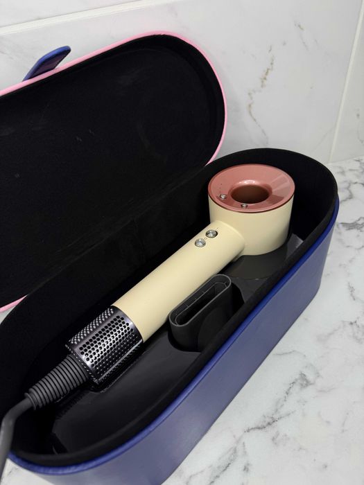 Фен Super Hair Dryer сакура з кейсом + насадка — потужність 1600 Вт