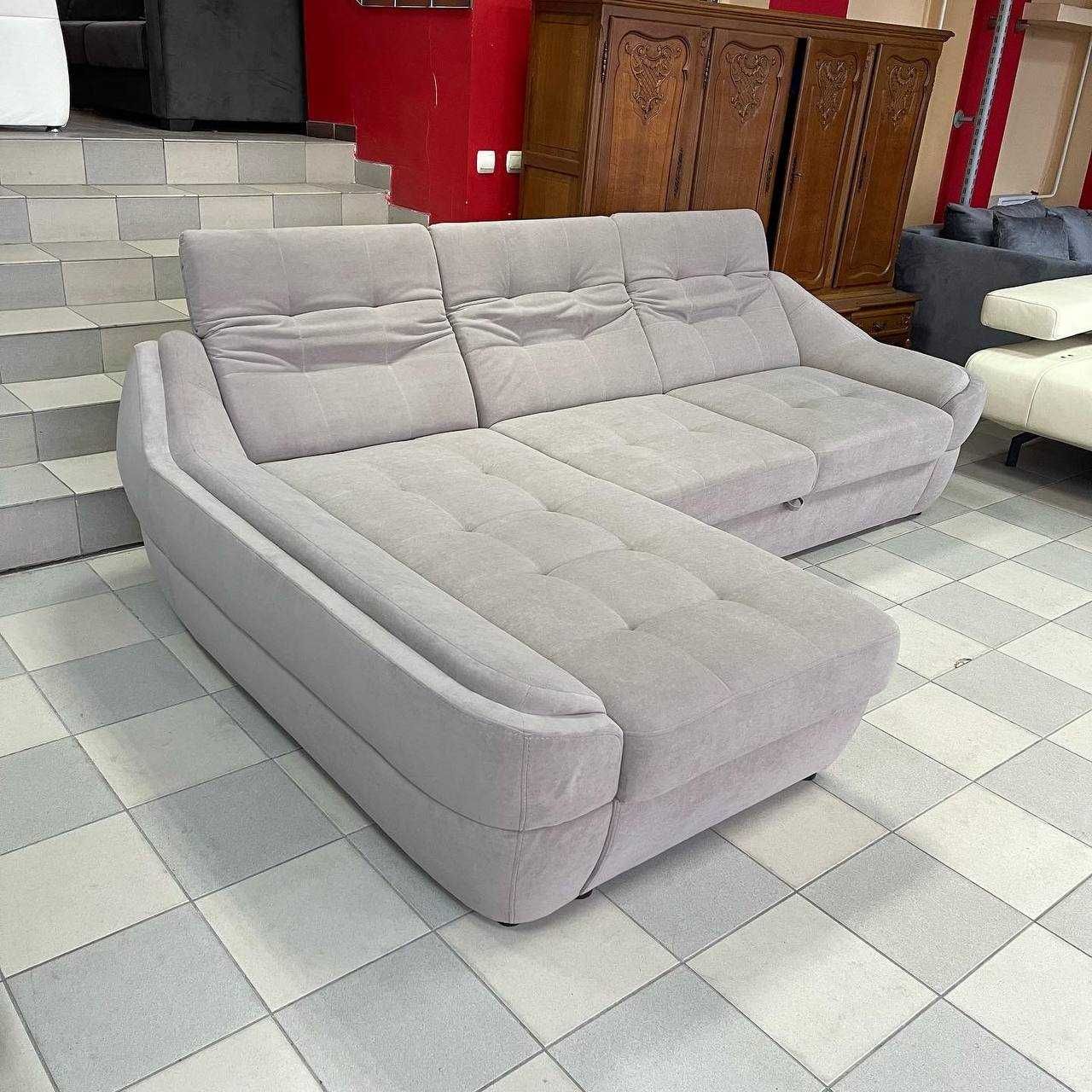 БЕЗКОШТОВНА ДОСТАВКА Розкладний диван в тканині г-подібної форми