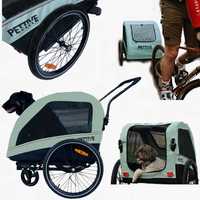 Wózek dla psa do 40 kg, przyczepka rowerowa dla psa PETTIVE norma UE