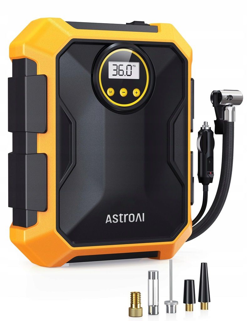 Pompka powietrza do opon AstroAI 12 V DC do roweru, piłki itp