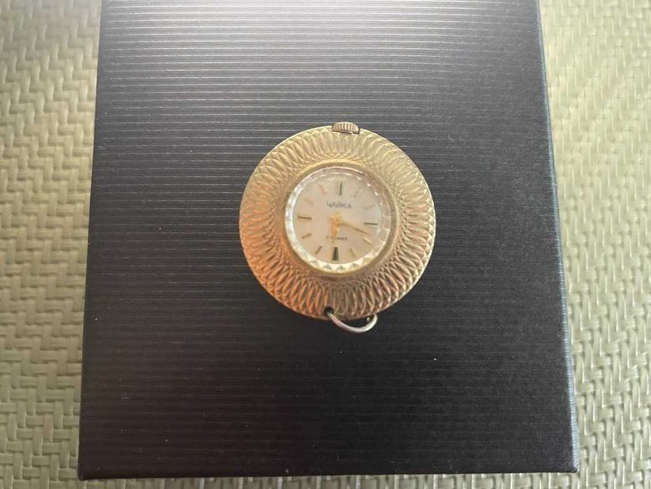 Zegarek kieszonkowy pozłacany "Mewa" klasyczny styl ZSRR lat 70–80