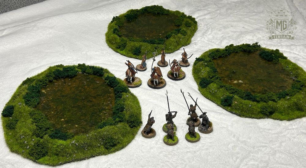 3 Jeziora stawy makieta teren do gry bitewnej lotrsbg bolt action saga