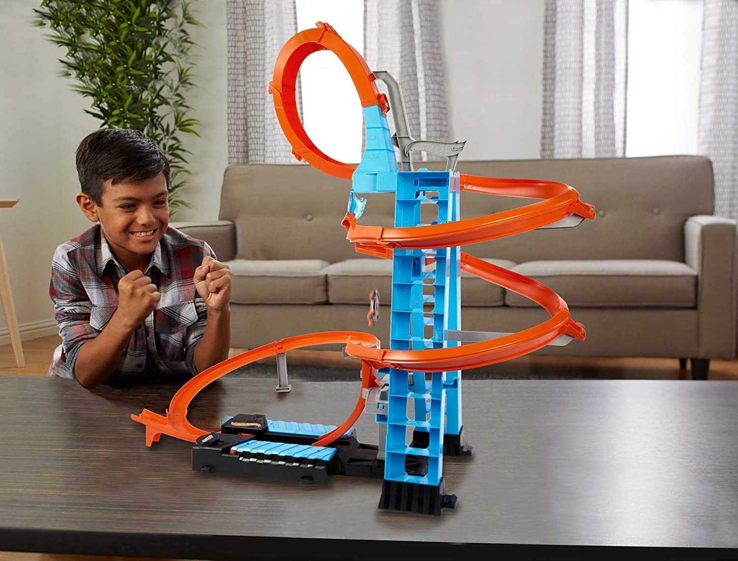 Хот Вилс Падение с Башни Hot Wheels Sky Crash Tower Track Set GWT39