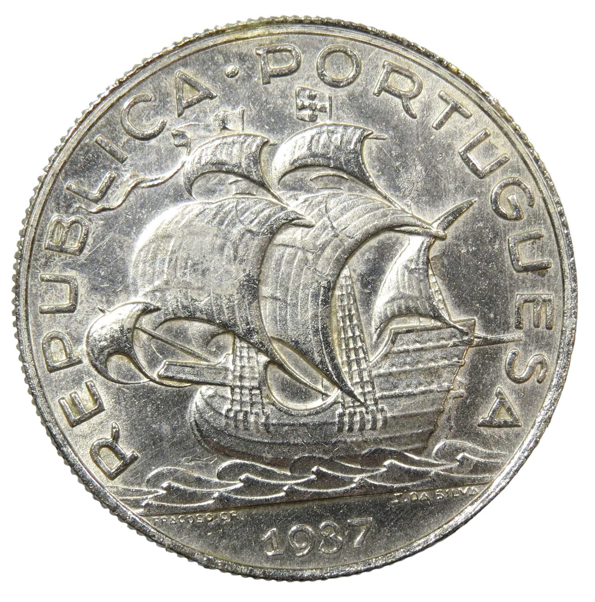 REPUBLICA PORTUGUESA - 5 Escudos 1937 Escassa - MBC+