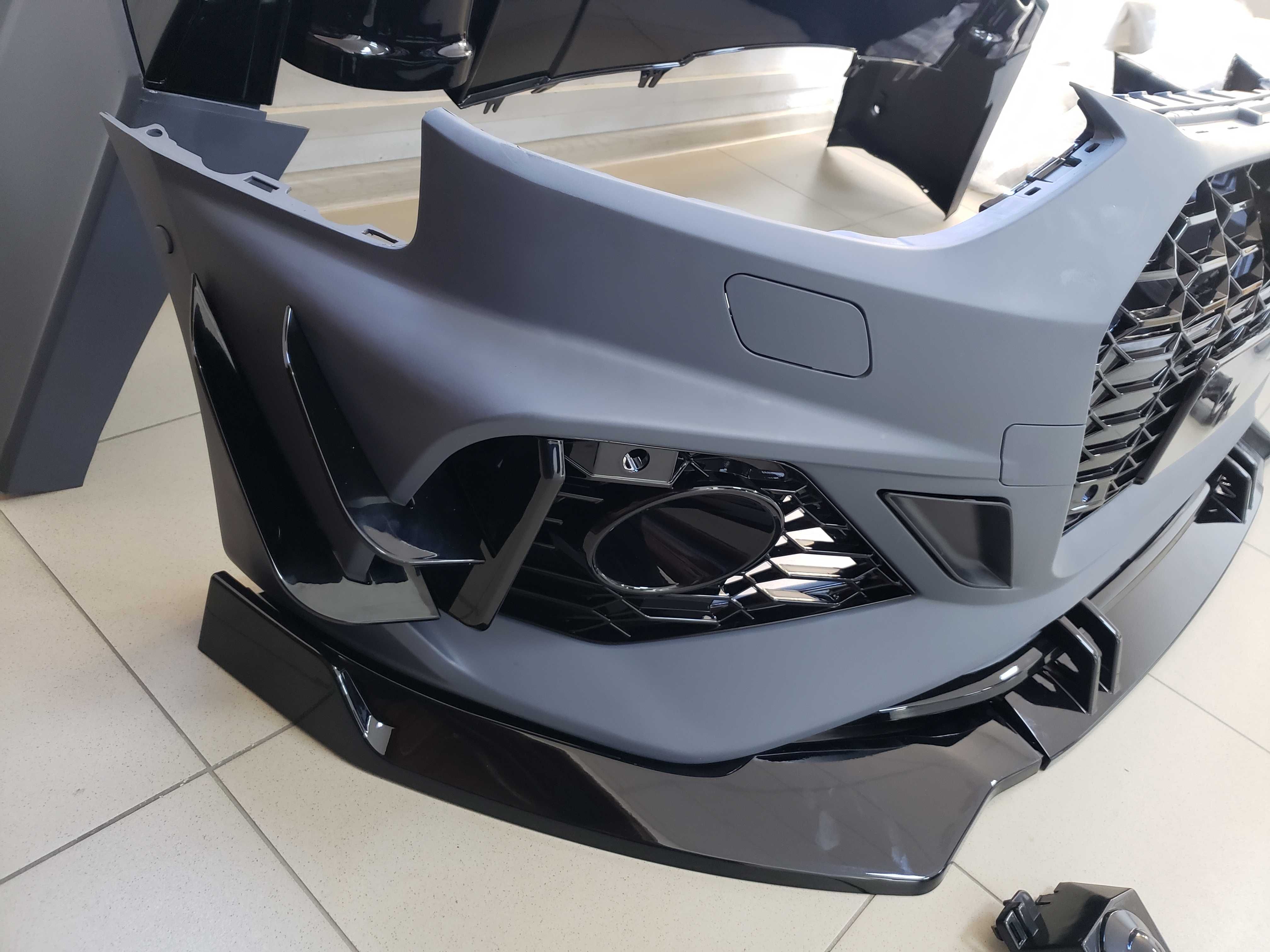 Бампер передний на Audi A4 B9 2019-2022г в Стиле RS