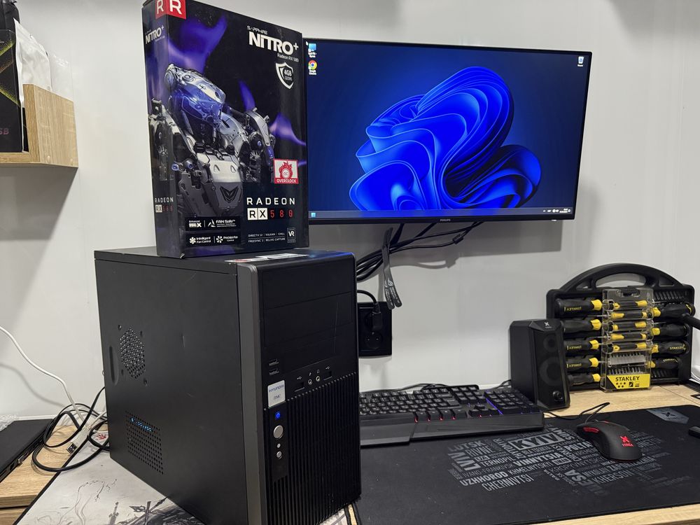Компьютер вгровий intel i5  +16 gb ддр4+ssd 256+ Nitro RX 580