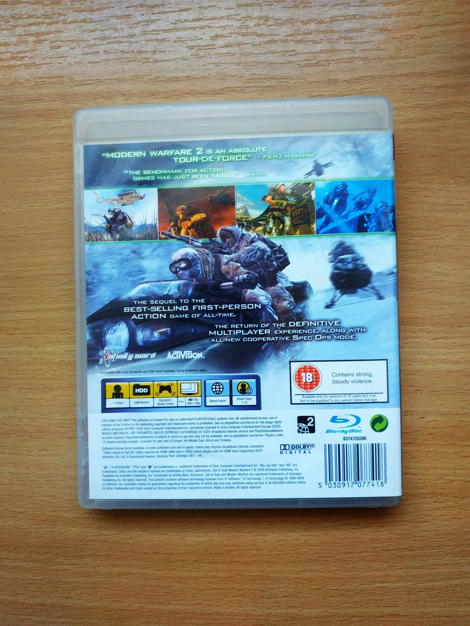 Call of duty modern warfare 2 ps3, stan bardzo dobry, wysyłka olx