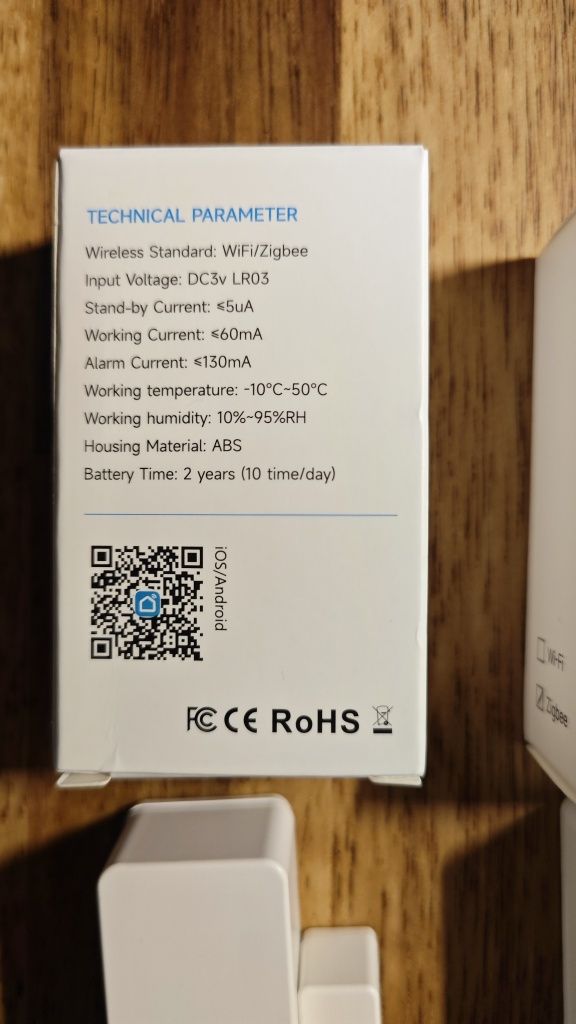 2 sensores de porta ou janela Rita WiFi/ZigBee