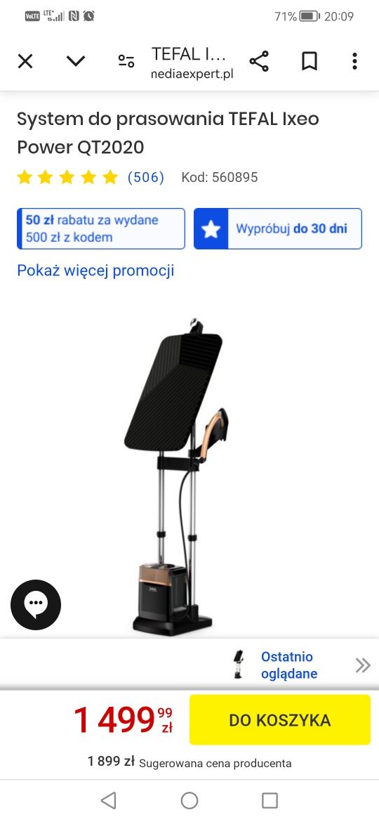 System do parowania Tefal