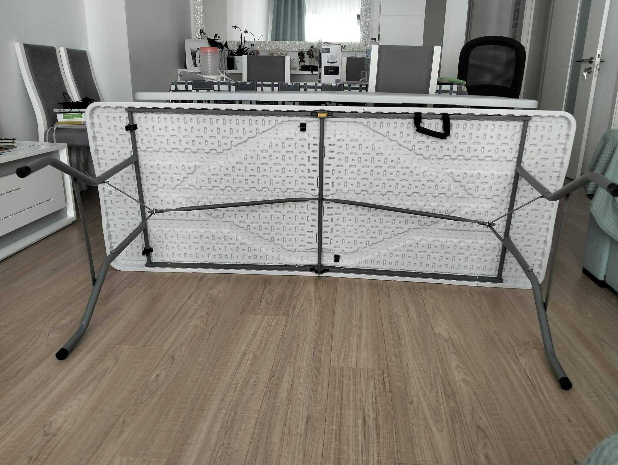 Mesa dobrável ​​retangular de resina 180cm para Pic Nic
