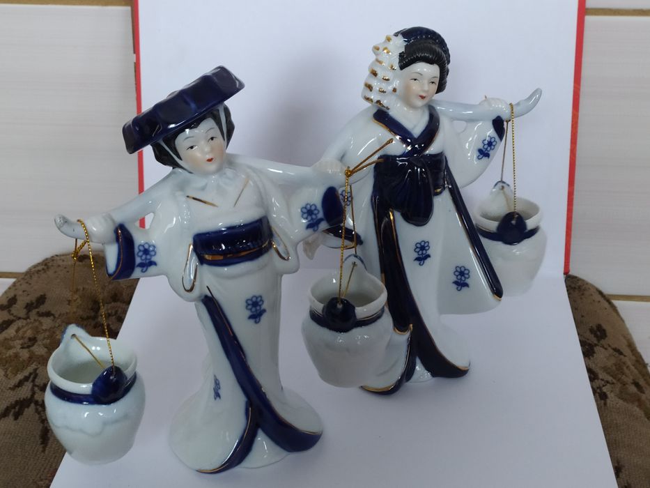 Фарфоровые статуэтки "Японська пара"Порцеляна статуетки з Європи.