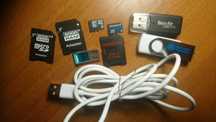Адаптери-перехідники microSD, флешка, карти пам'яті не робочі