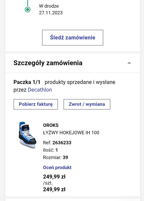 Łyżwy hokejowe chłopięce