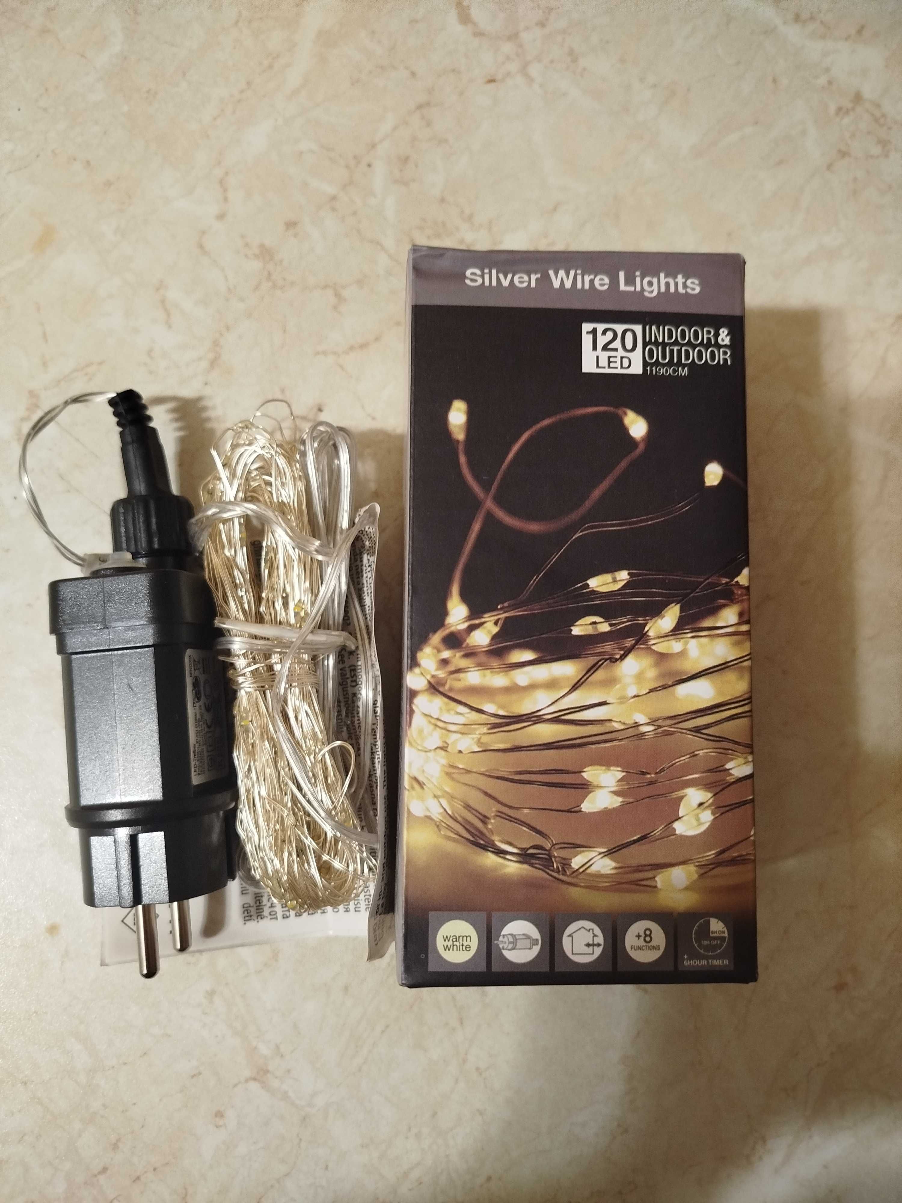 Новорічна гірлянда 120 LED білий теплий