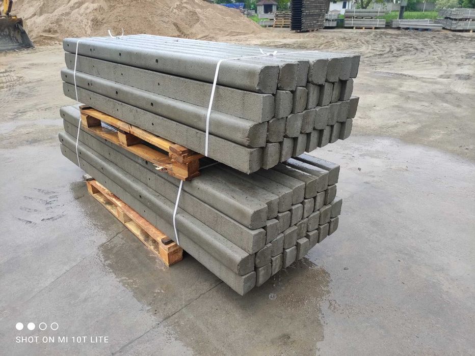 Slupki betonowe do siatki leśnej, do pastwisk, do sadu transport HDS