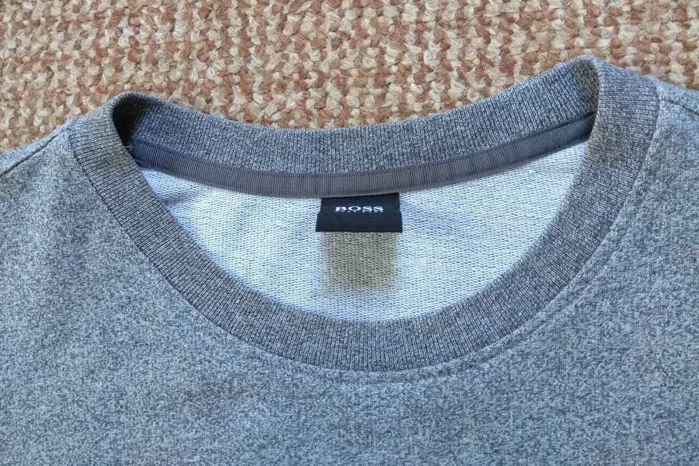 HUGO BOSS серый свитшот кофта Big Logo оригинал M