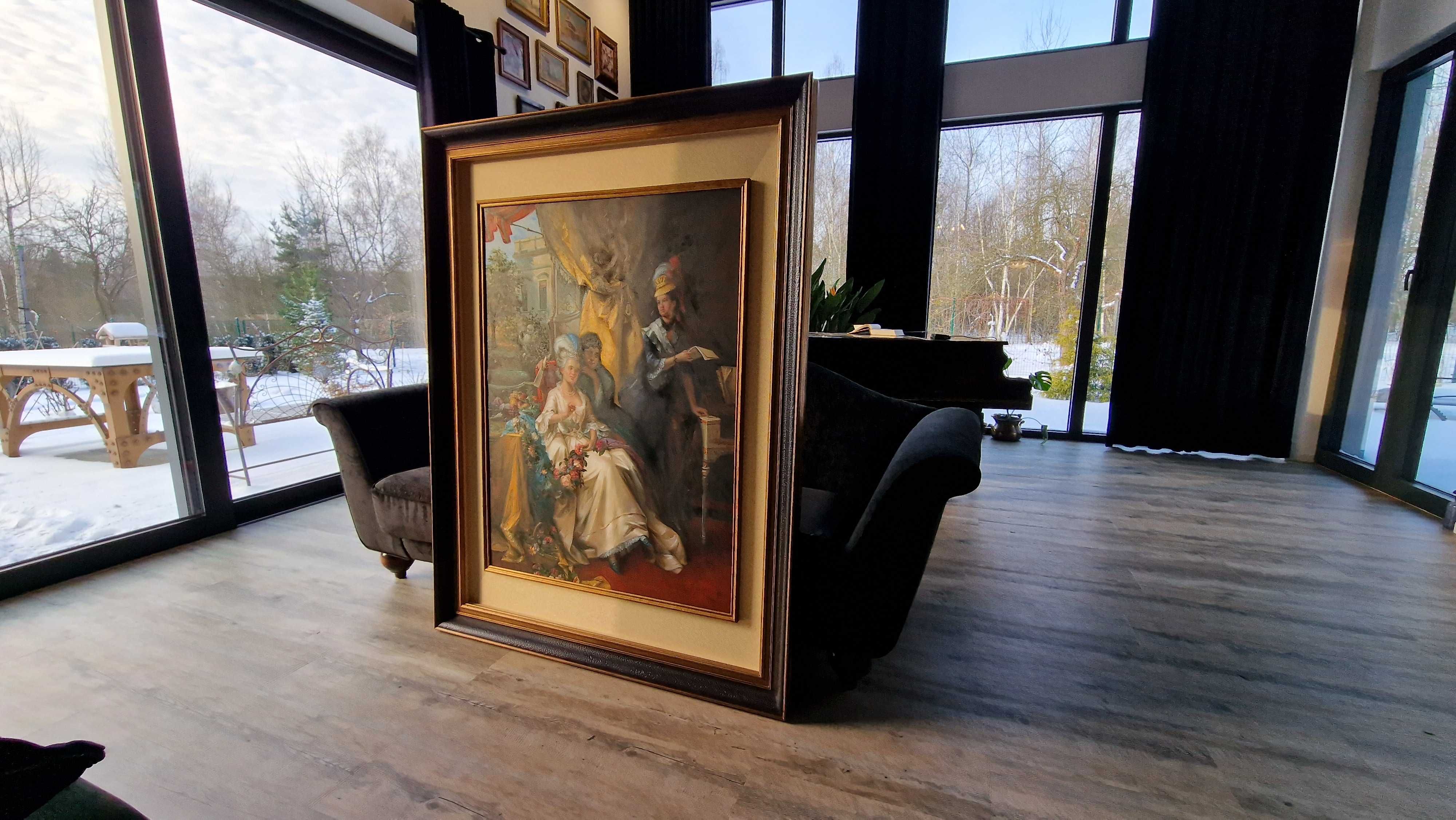 Obraz Elegancja i Kwiatowe Uroki Baroku 204,5cm x 157cm