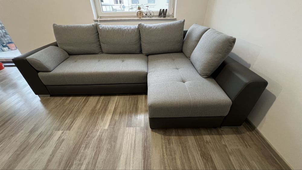 Narożnik z funkcja spania duży