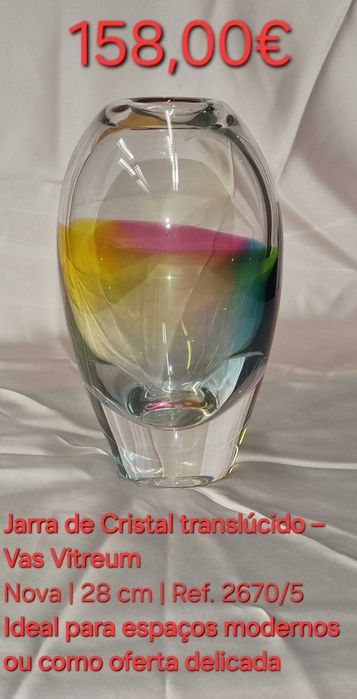 Jarra de Vidro Artística Vas Vitreum