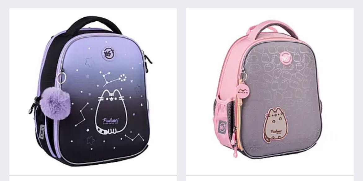 Рюкзак YES шкільний Pusheen ортопедичний каркасний пушин напівкаркас