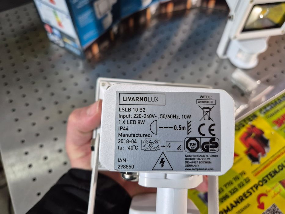 Світлодіодний прожектор з датчиком руху LivarnoLux 10W