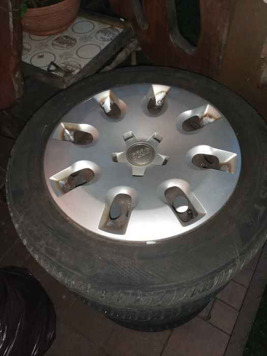 Opony zimowe+felgi 15cali  5x100 audi