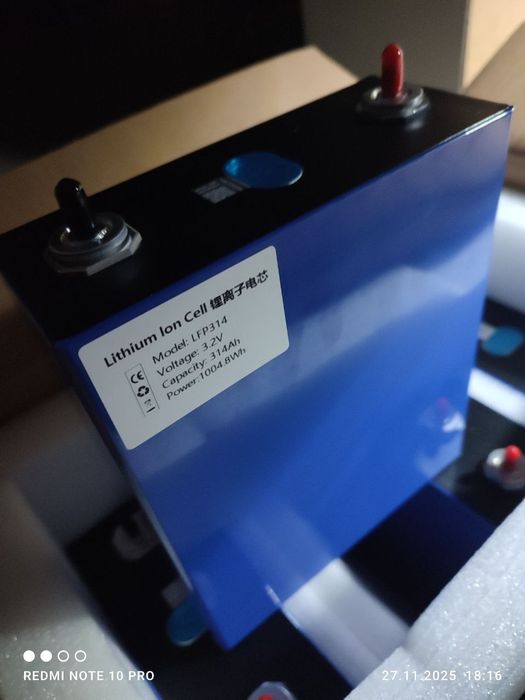 Акумуляторні комірки LiFePO4 EVE 314 Ah (330)  в наявності 

Ак