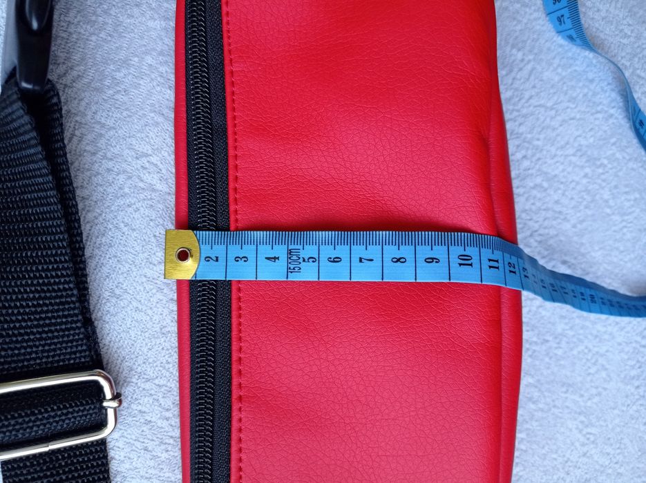 Nowa nerka damska czerwona Beltimore, skóra ekologiczna