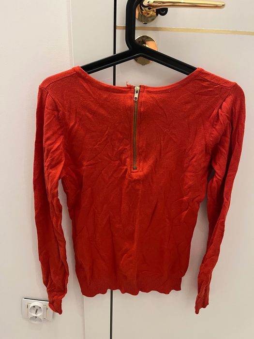 Sweter pomarańczowy z długim rękawem