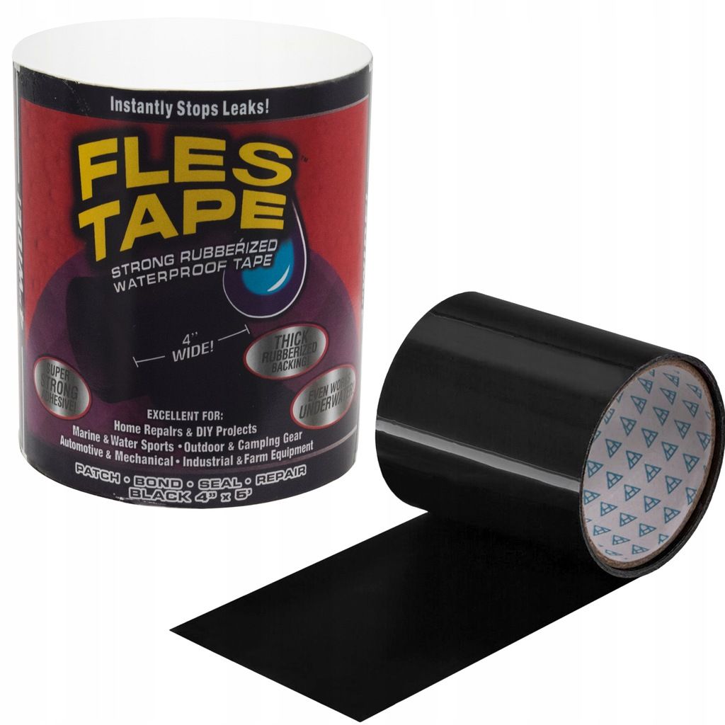 Taśma klejąca naprawcza wodoodporna fles tape czarna