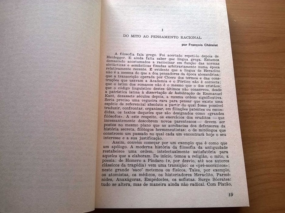 Filosofia Pagã Do Séc VI A.C. Ao Séc III D.C. - François Châtelet