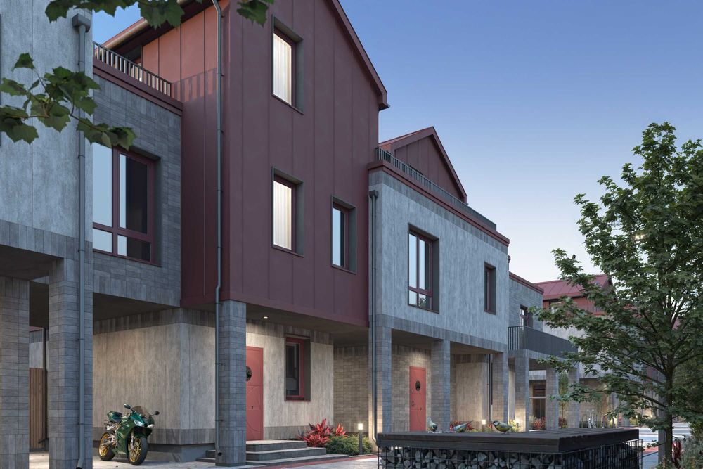 2-поверховий таунхаус. 4 кімнати, 3 тераси, 2 паркомісця