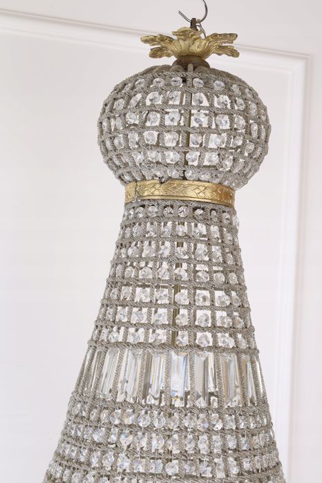 LAMPA ŻYRANDOL KRYSZTAŁ- gruszka 110 cm Fi 60 cm