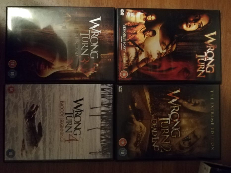 Colecção de filmes "Wrong Turn", em dvd (portes grátis)