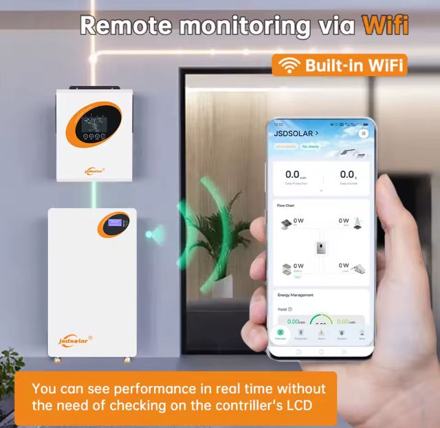 Інвертор JSDSOLAR гібридний 6,5 кВт on/off Grid чиста сінусоіда