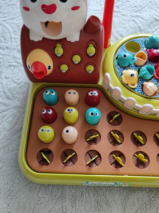 Розвиваюча гра 4в1 Happy Farm рибалка, нагодуй пташку, грядочки, стука