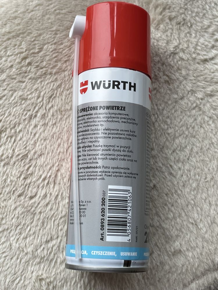 Wurth sprężone powietrze 200 ml wydajne