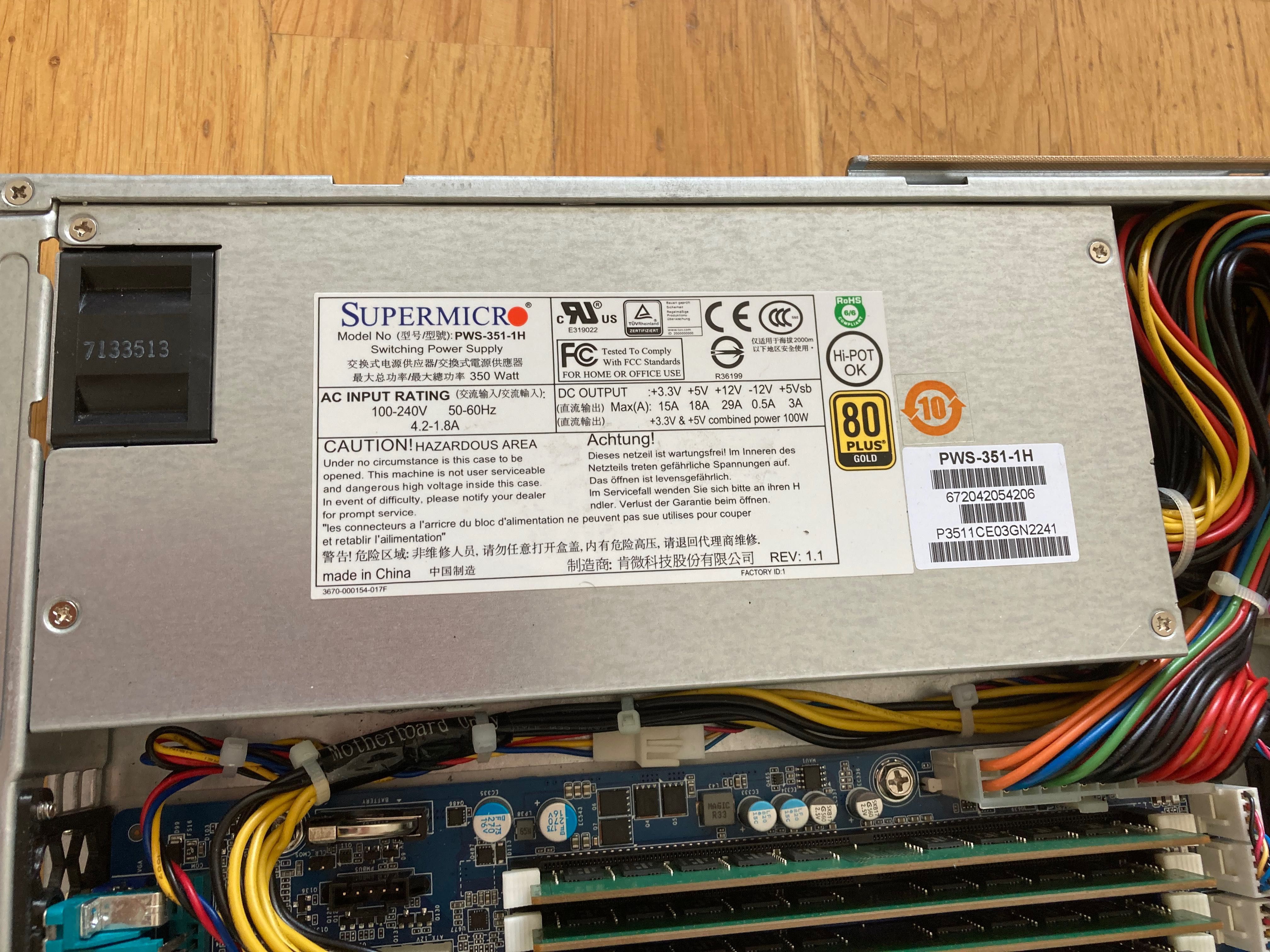 Serwer AM4 1u MC12-LE0, 4x 3.5", 350w, Supermicro