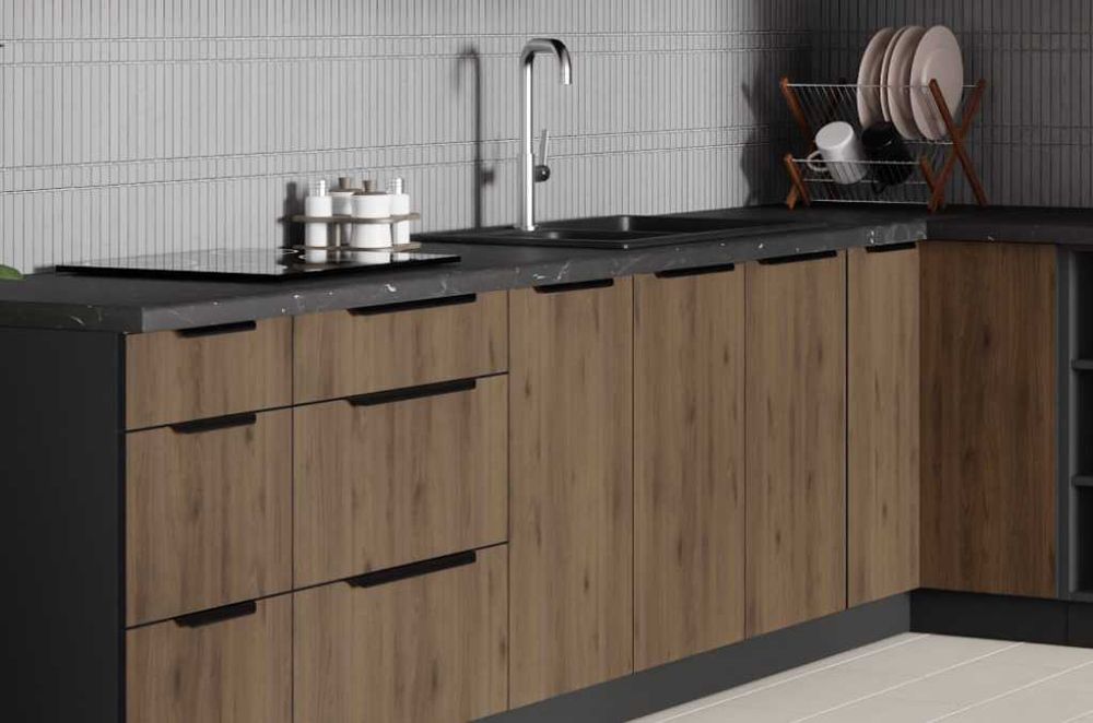 Meble kuchenne zestaw 310x250cm szafki kuchenne , Projekt Gratis