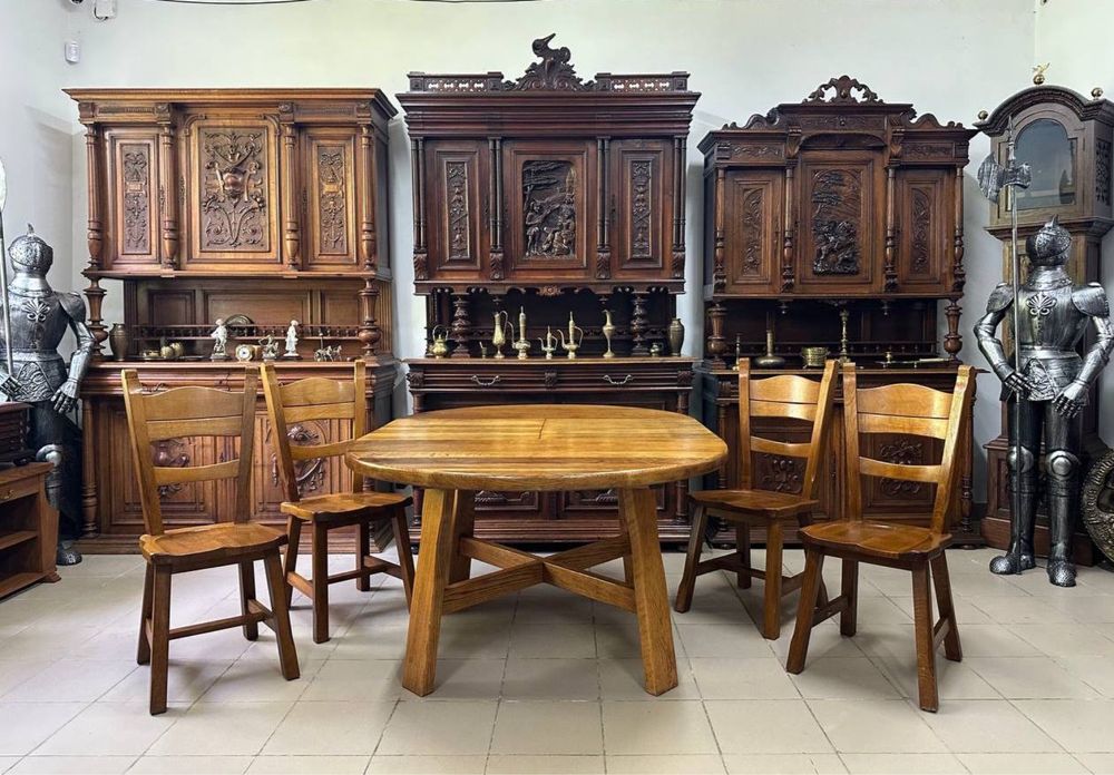 Стіл дубовий розкладний дерево 3465 стільці дуб стулья 3466