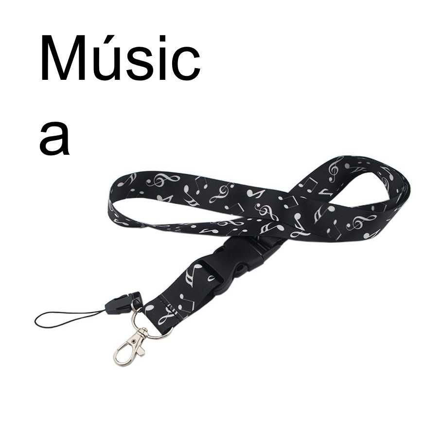 Lanyard fita pescoço Selos, Música; Livros