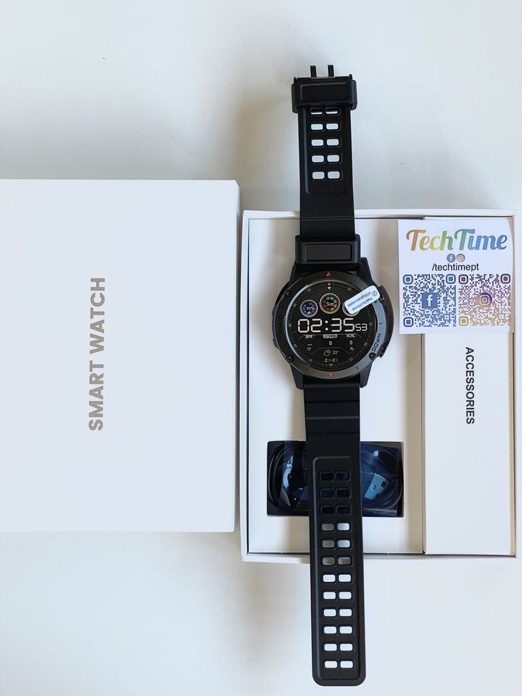 [NOVO] Smartwatch Melanda NX9 (Preto Metal+Silicone)