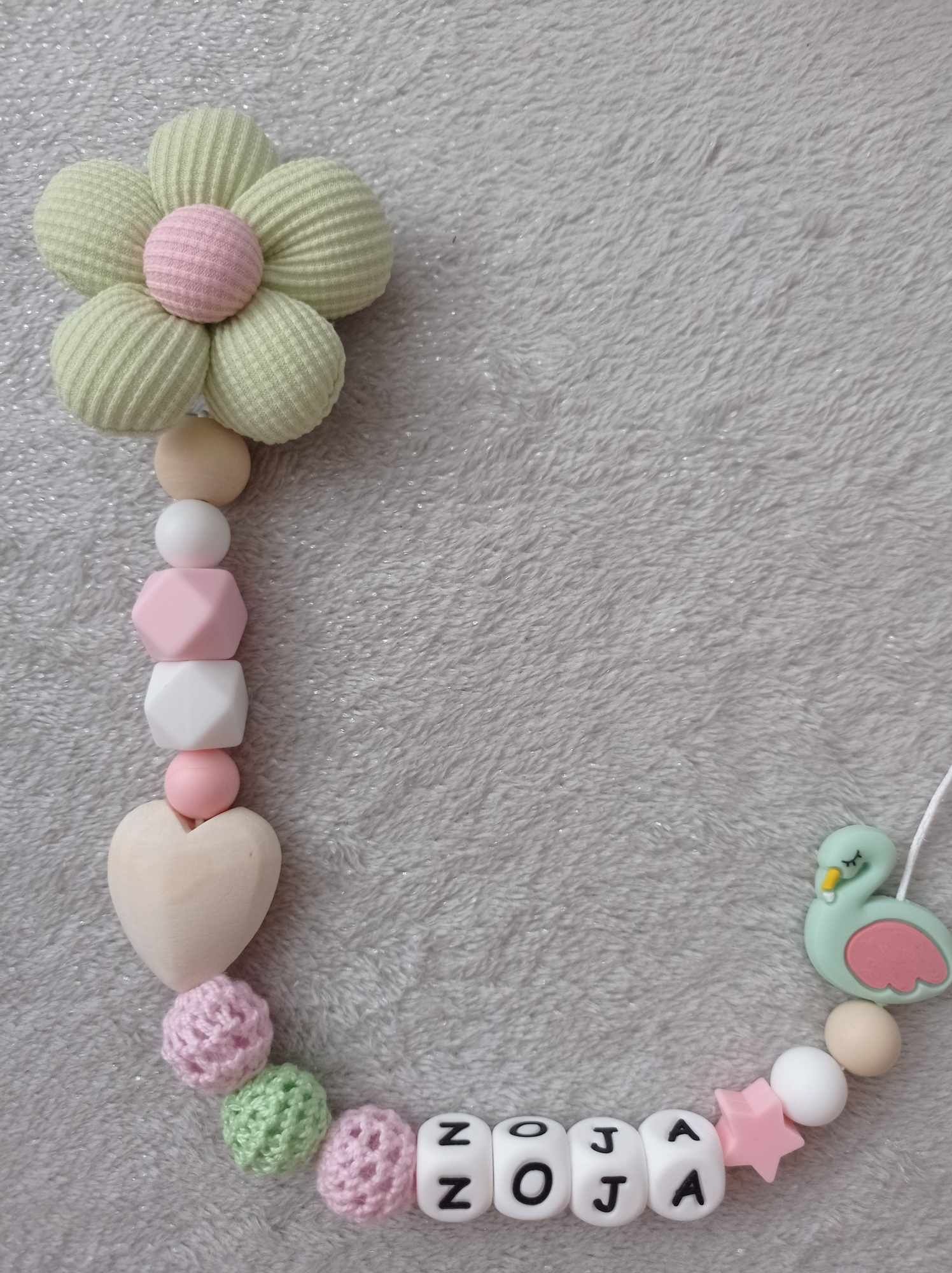 Zawieszka do smoczka gryzaczka baby shower narodziny chrzest prezent