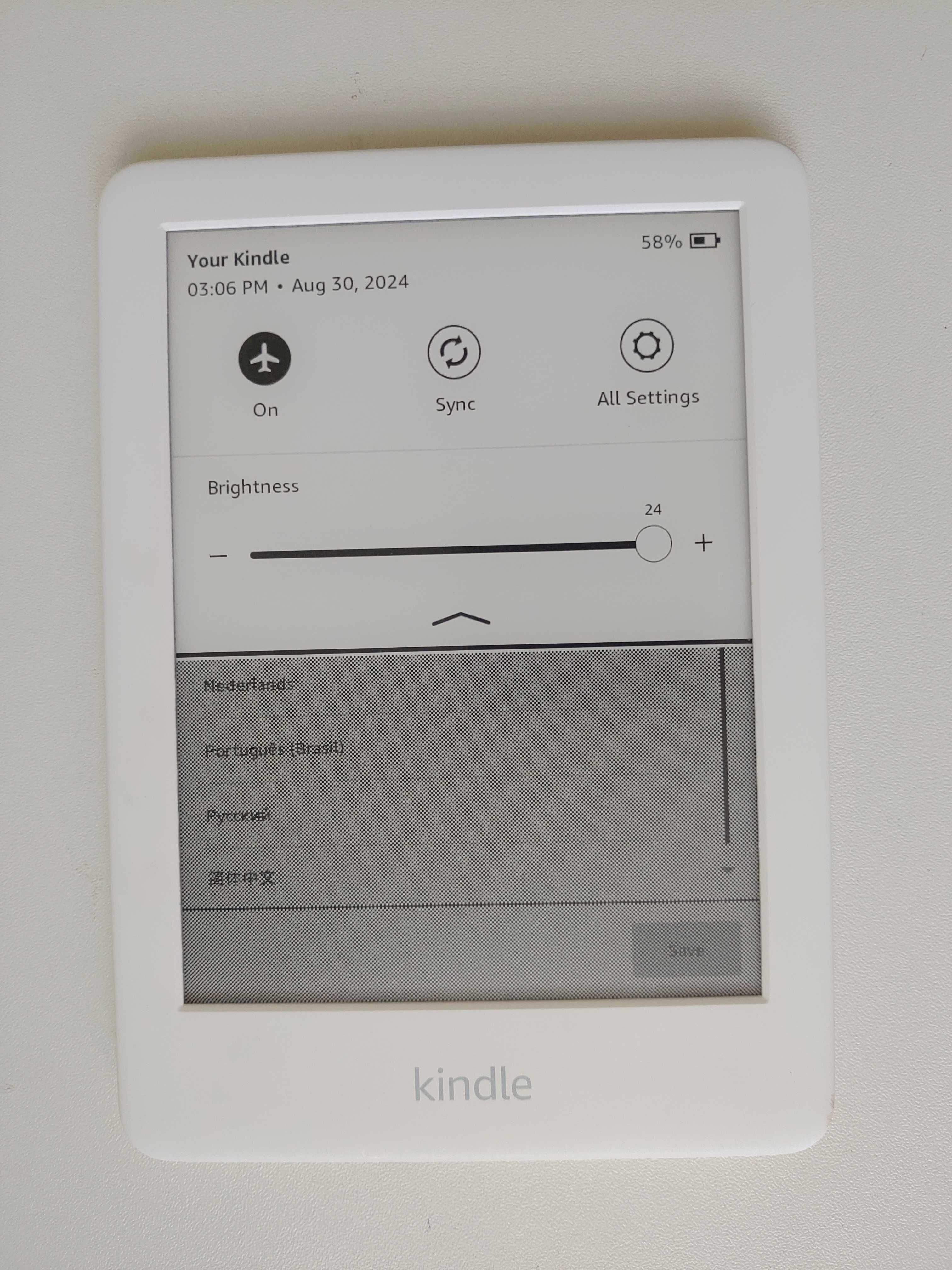 amazon kindle 10 Gen 6" підсв, біла/чорна