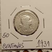 Portugal - moeda de 50 centavos de 1931