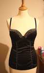 Top/Corpete Acetinado Preto da Intimissimi