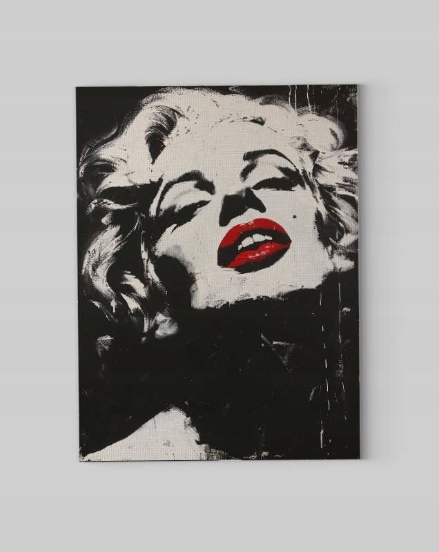 Obraz na płótnie Marilyn Monroe 60x80 cm - Pop-Art Ikona Glamour